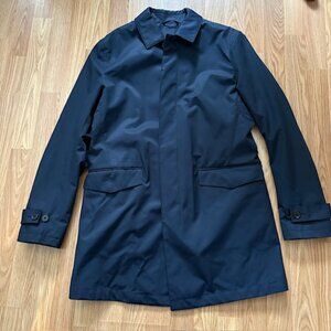 Banana Republic Men’s Water-Resistant Mac Jacket Navy – Size M – Removable Liner